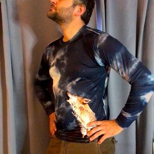 Wolf Howl To The Moon Long Sleeve Workout Shirt